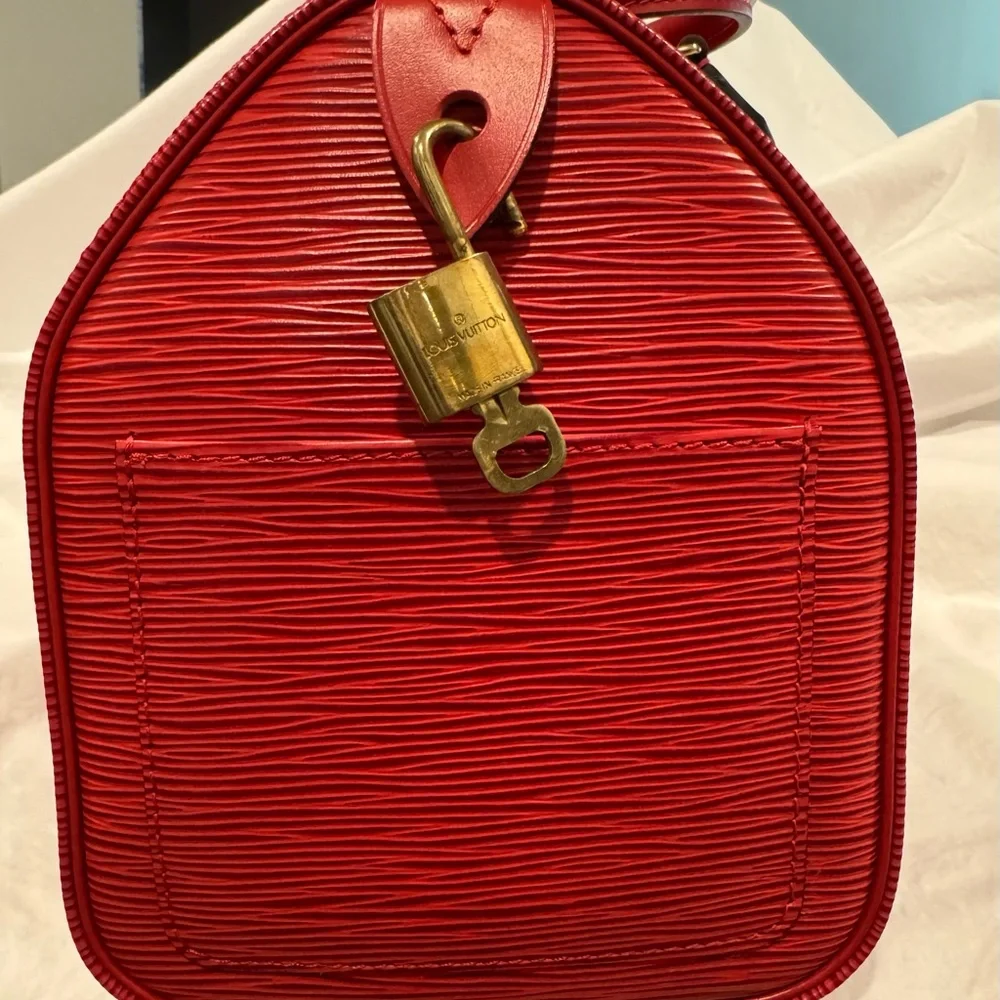 Vintage Louis Vuitton Red Epi Leather Speedy Boston bag - 90s - Picture 5 of 12